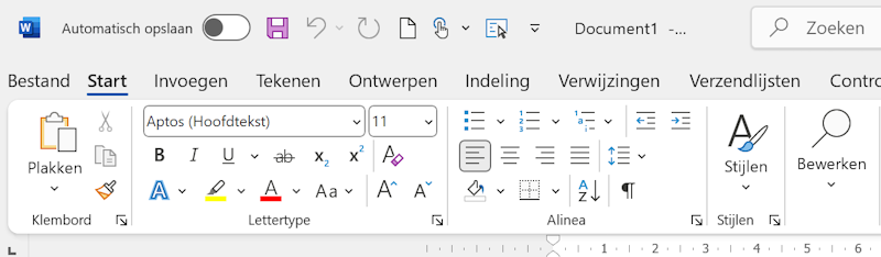 Gebruik het lint in Word